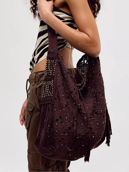 Free People Handbags - NWT Free People Sunrise To Sunset Crochet Tote